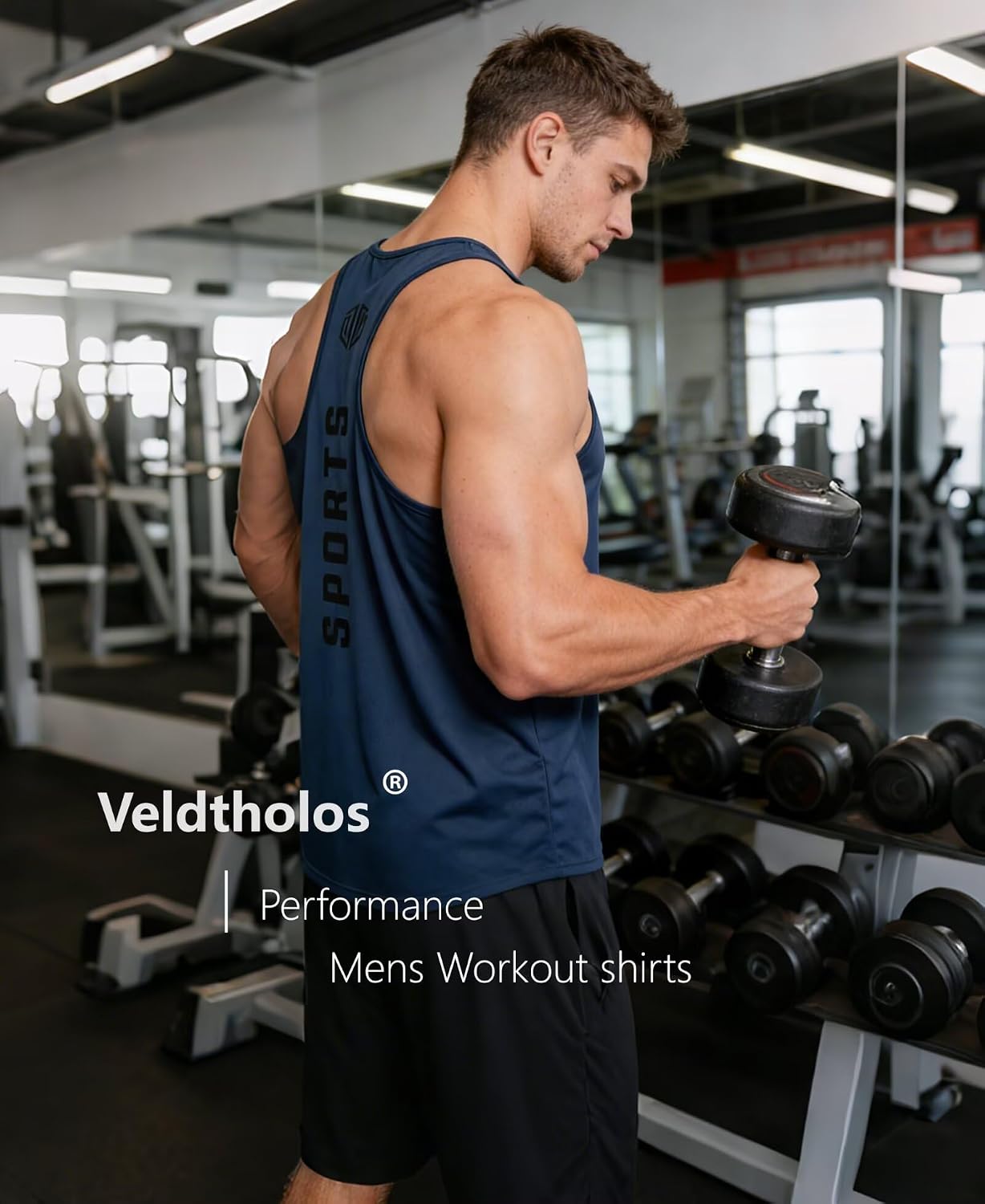 6 Pack Men's Tank Tops Quick Dry Sleeveless Gym Shirts Mesh Y-Back Athletic Vest Muscle Shirts for Workout - Image 3