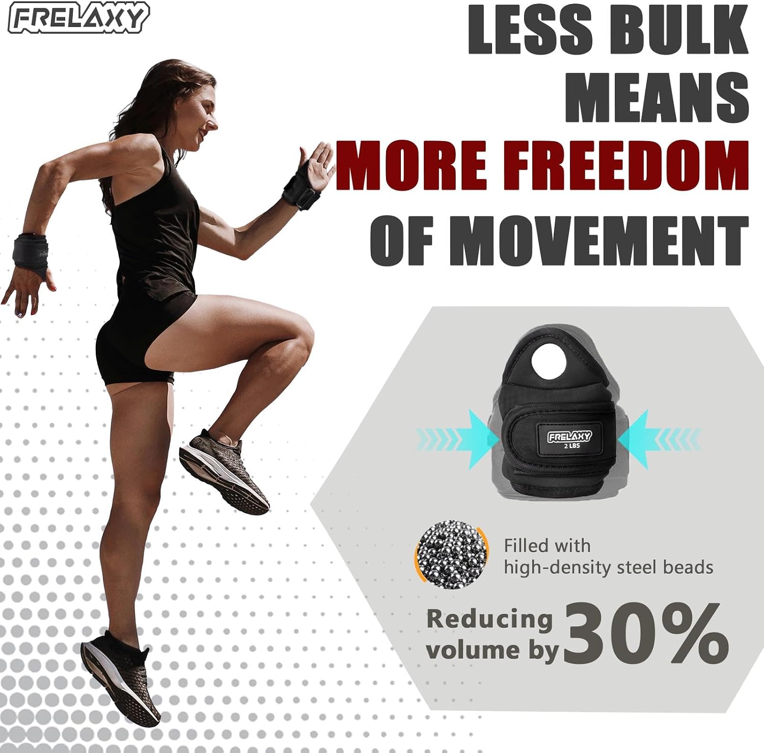 Frelaxy Wrist Weights with Thumb Loops Lock for Men Women 1lb*2 2lbs*2 3lbs*2 Ankle Weights Weighted Gloves for Running Strength Training Yoga Walking Exercises - Image 4