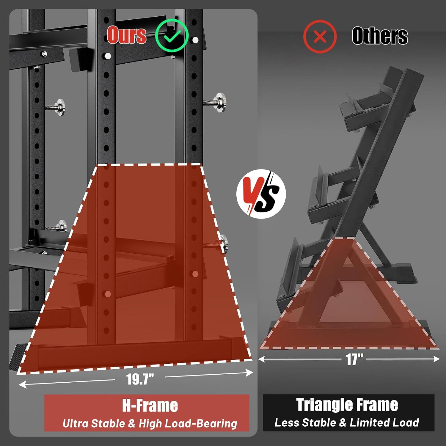 3-Tier Adjustable Dumbbell Rack, Heavy-Duty Weight Rack for Home Gym, Space-Saving Weight Storage Rack for Dumbbells, Kettlebells, Barbells & Plates (Rack Only) - Image 3