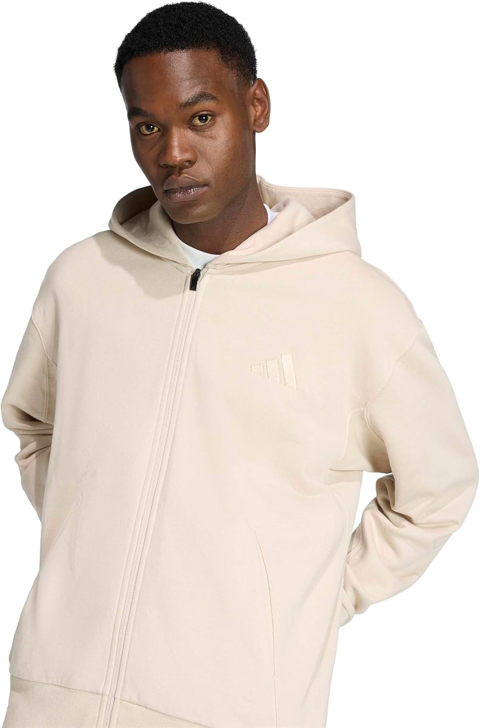 adidas Men's All Szn Fleece Full-Zip Hoodie Sweatshirt - Image 4