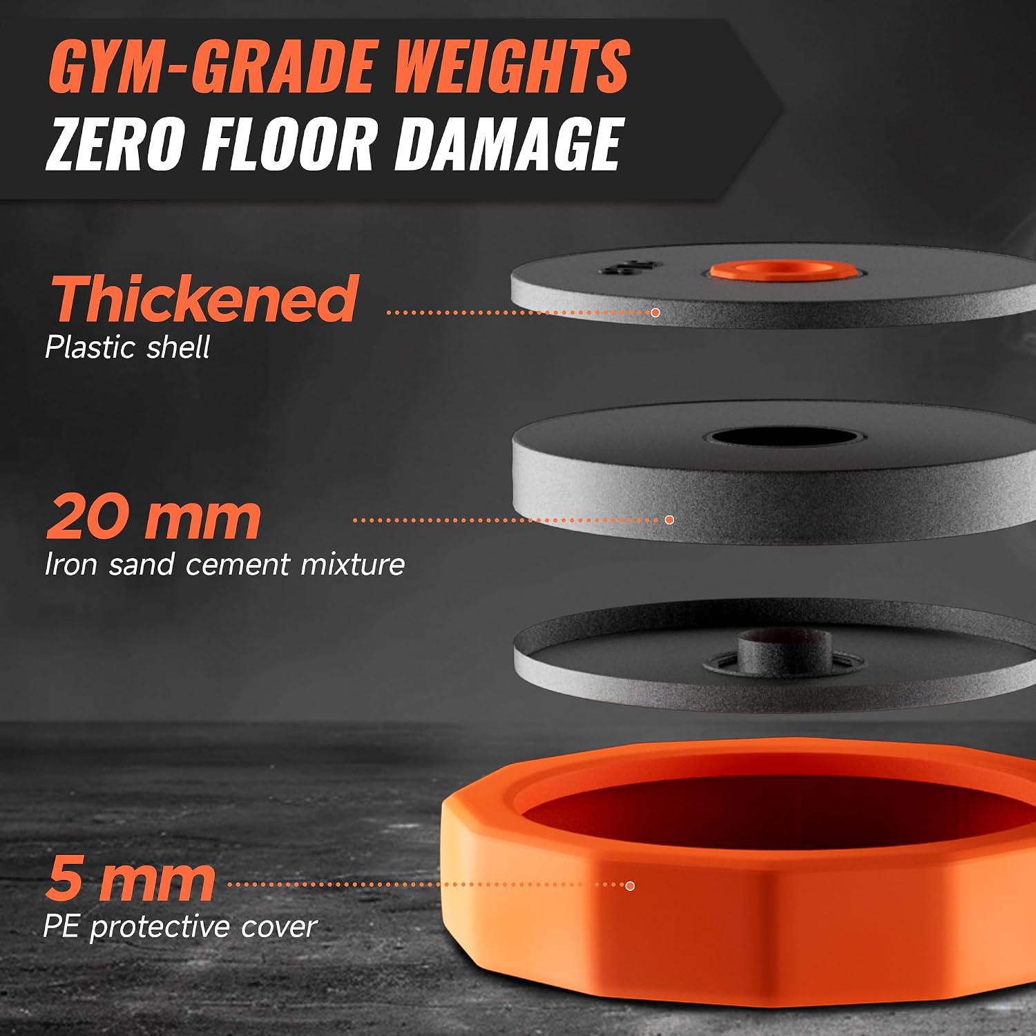 Adjustable Dumbbell Set,25/45/65lbs - Double-nut Fastening - 5 in 1 Free Weights as Barbell, Kettlebells, Push up Stand for Home Gym Men Women - Image 3