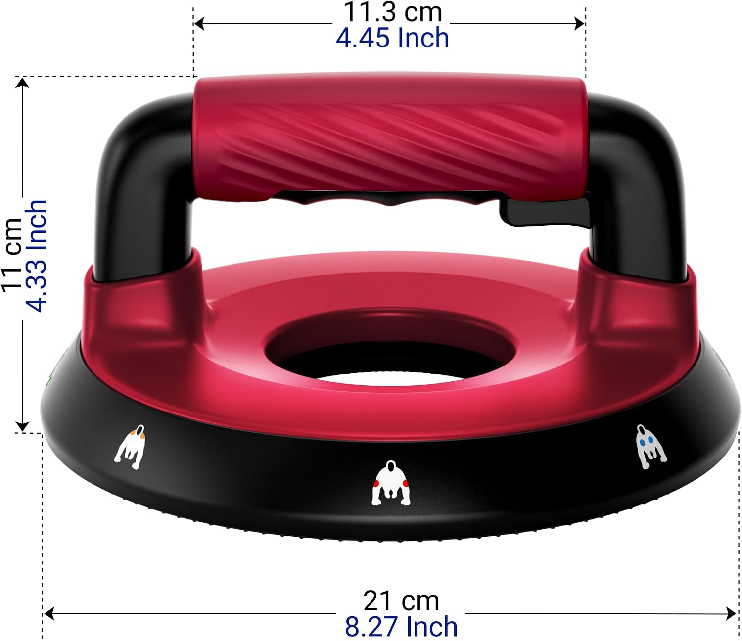 READAEER Push Up Bars, Rotating Handle Design with Bearings for Smooth, Effortless for a Wider Range of Motion, Handle Rotation, Wide Grips with Non-Slip Rubber Pads for Comfort Exercise - Image 8