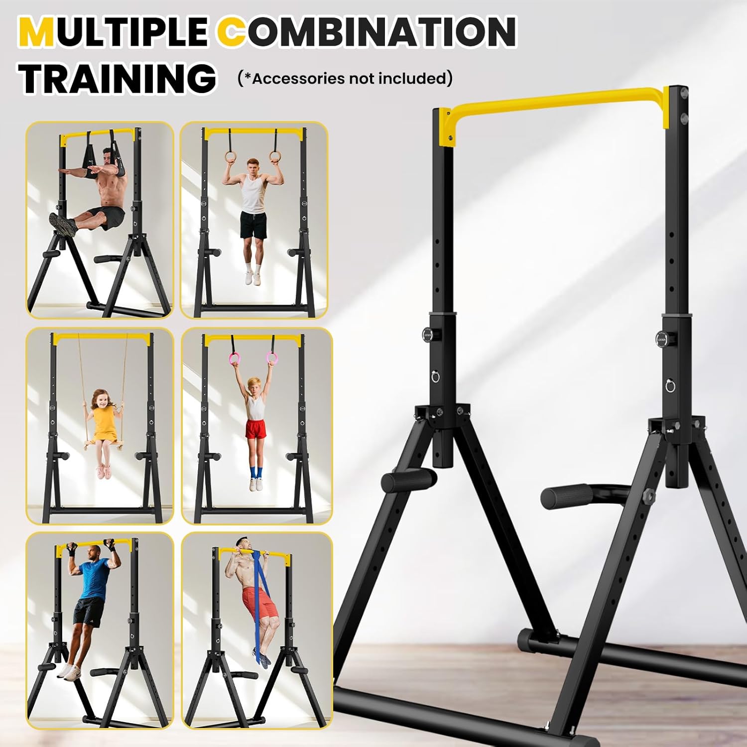 DOBESTS Power Tower Pull Up Bar Free Standing, Foldable Pull Up Station - Image 6