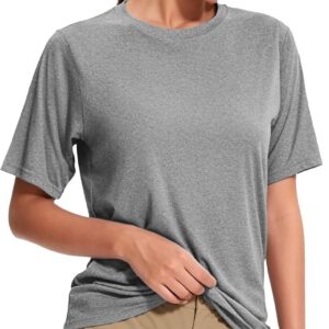 Kinglaman 5/6 Pack Workout Tops Gym Shirts for Women Dry Fit UPF 50+ Sun UV Protection Swim Athletic Yoga Tee T Shirts Tops