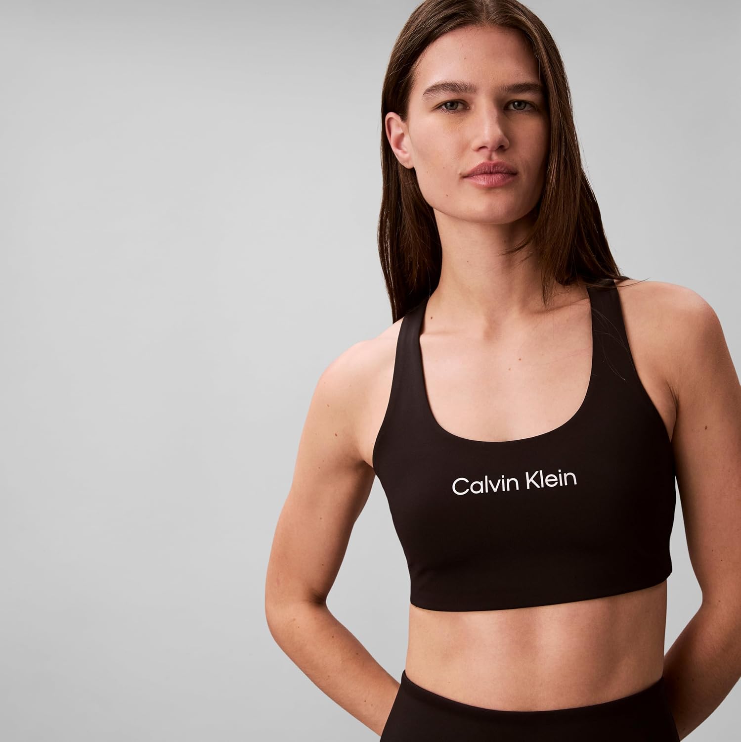 Calvin Klein Women's Performance Logo Medium Impact Sports Bra - Image 3