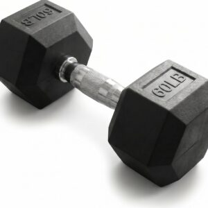 5-100 lb Rubber Hex Dumbbell Set