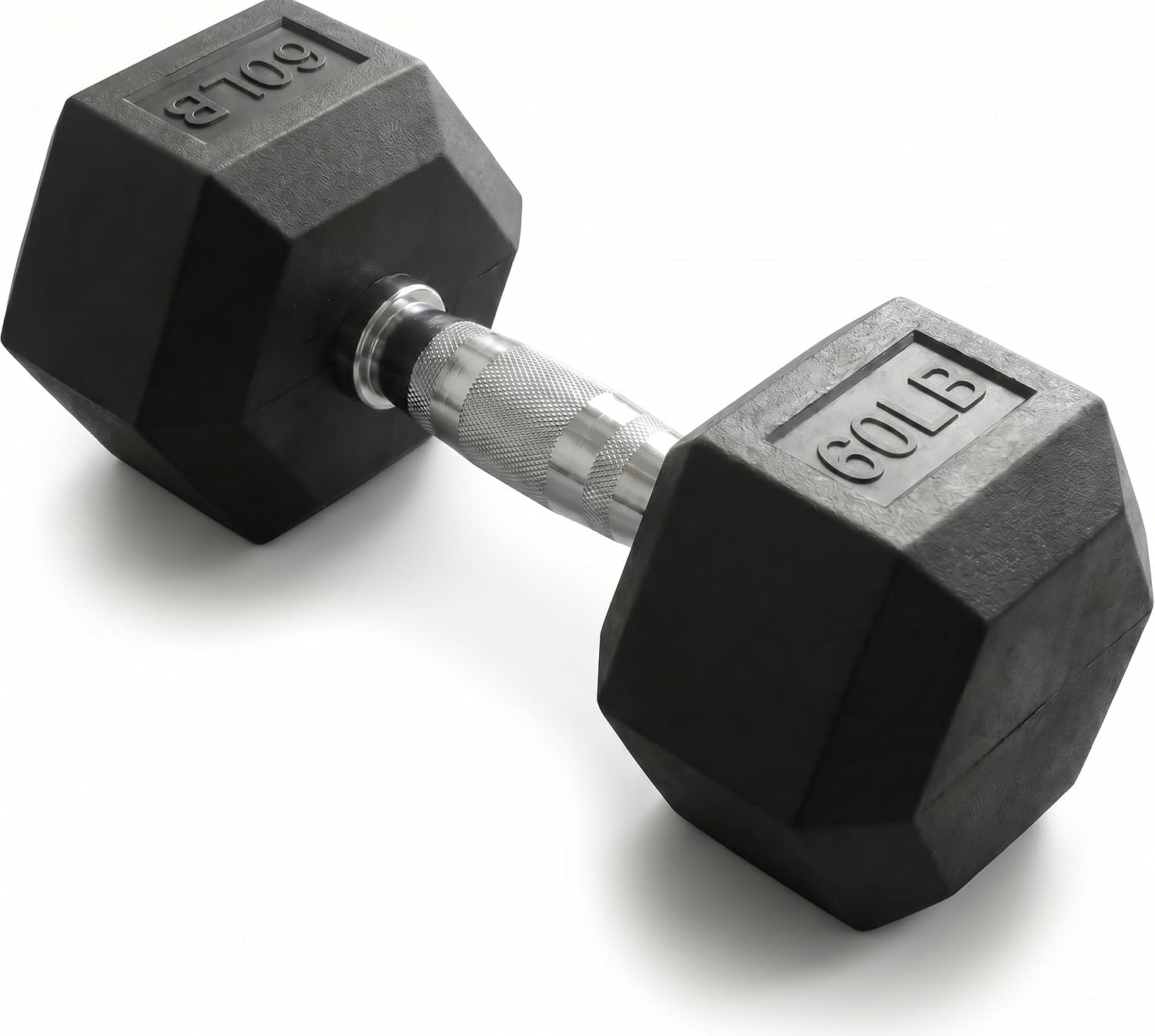 5-100 lb Rubber Hex Dumbbell Set