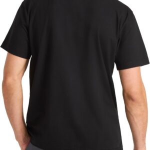 Reebok Men’s Short Sleeve Crewneck Embroidered T-Shirt, Standard Fit, Lightweight Stretch Cotton Fabric