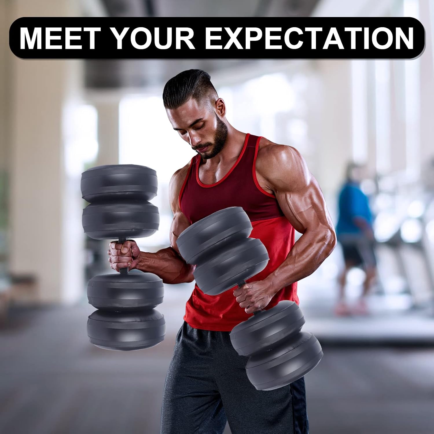 Water Filled Dumbbells Set - Water Filled Weights - Portable Travel Weights - Adjustable Dumbbells - Image 9