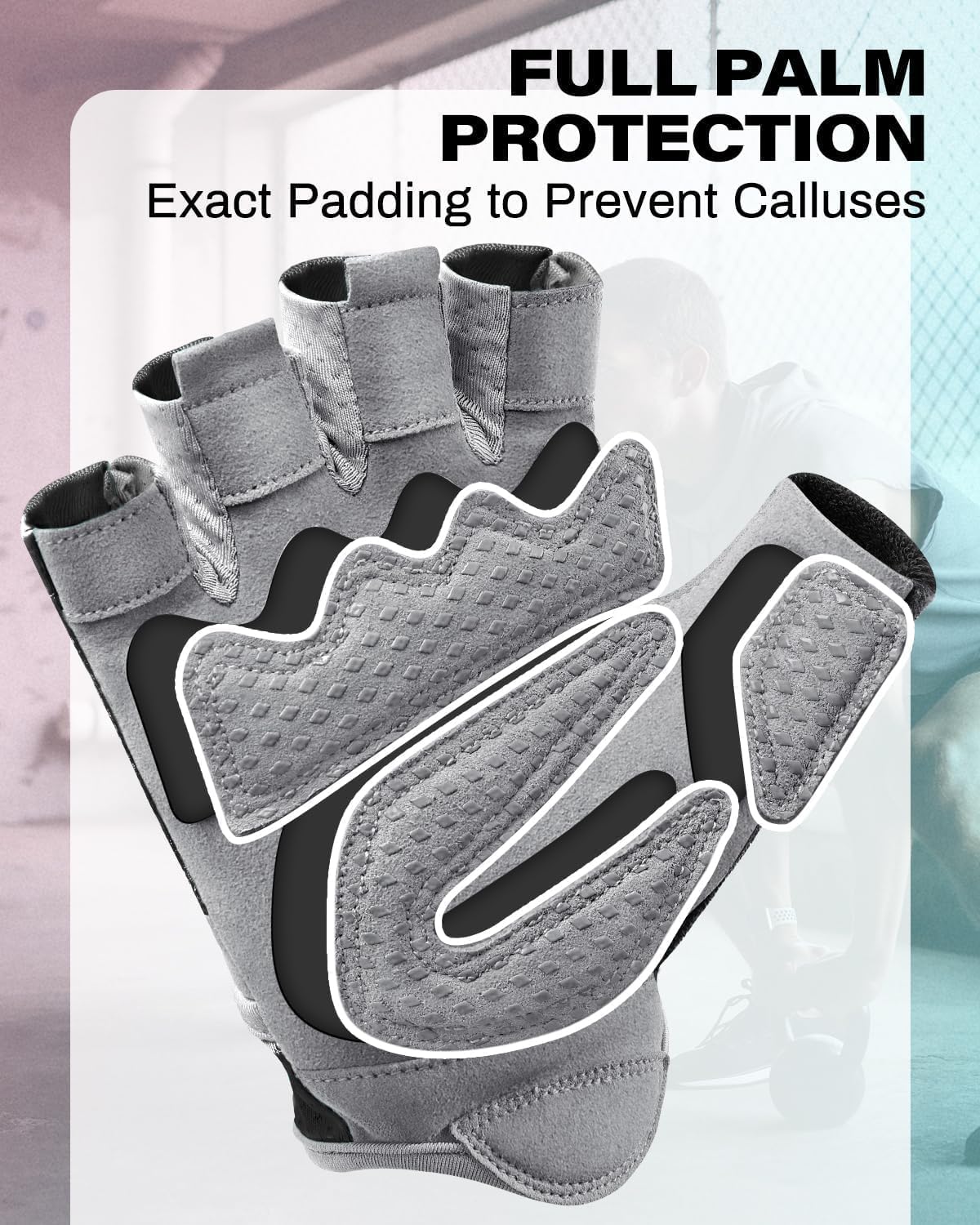 VINSGUIR Workout Gloves for Women and Men, Breathable Weight Lifting Gloves for Gym Exercise, Fitness, Training, and Cycling, with Excellent Grip and Cushion Pads - Image 2