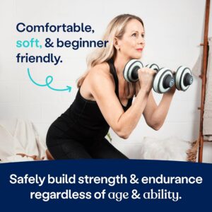 Cubii Build Adjustable Dumbbell Set – Includes Two Adjustable Hand Weight Dumbbells Plus 4 Cubii 1 lb SoftRings Free Weights ​with Fast and Easy Exercise Weight Adjust for Women and Men Strength