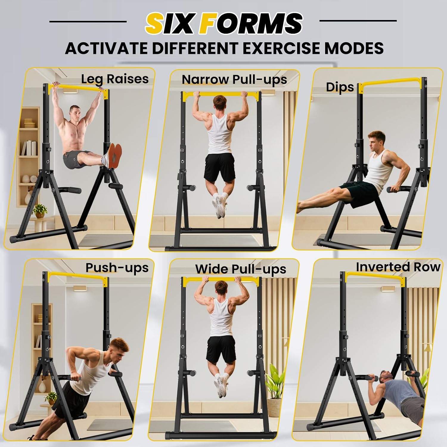 DOBESTS Power Tower Pull Up Bar Free Standing, Foldable Pull Up Station - Image 5