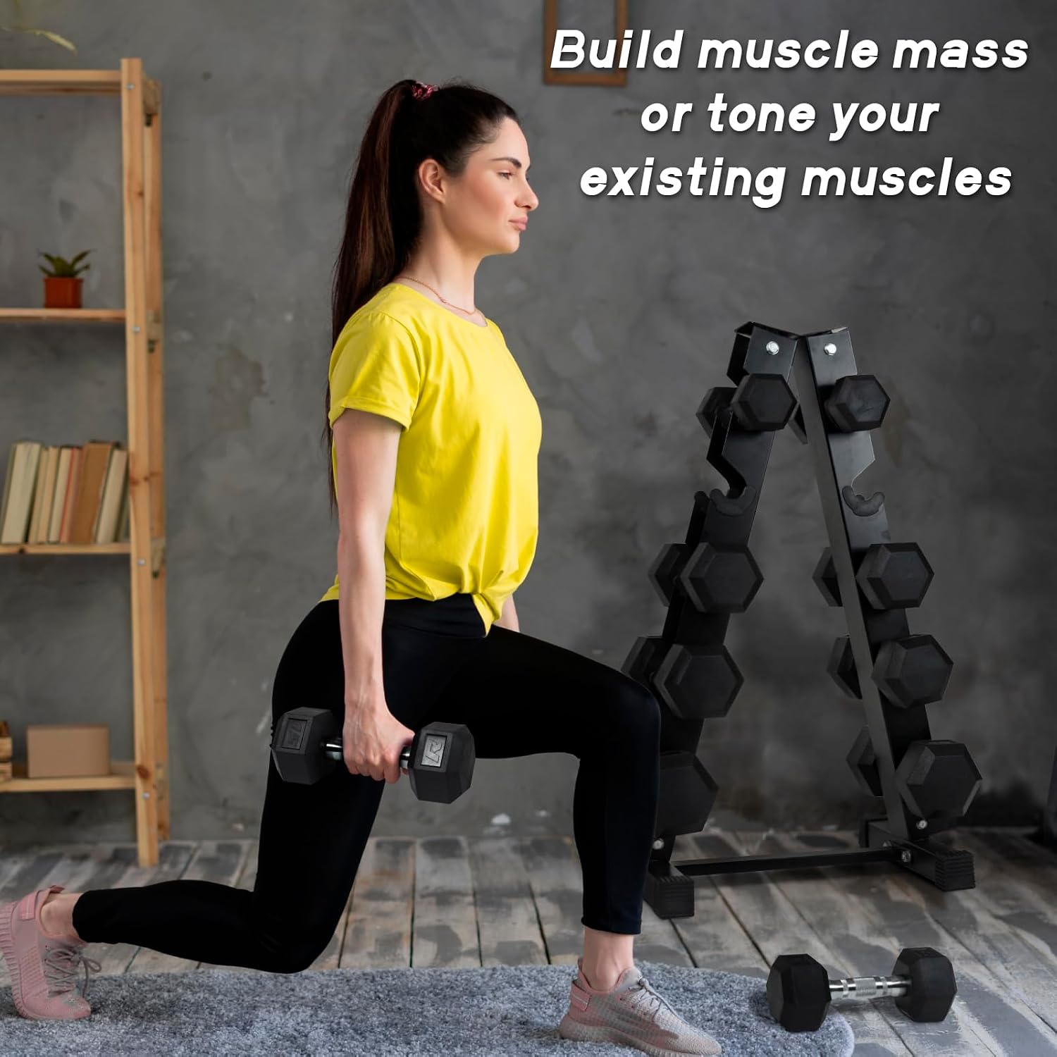 Ritfit 5-650 LBS PVC Encased Hex Dumbbell Sets with Optional Rack for Home Gym, Hand weight with Chrome Handle for Strength Training,Workouts - Image 6