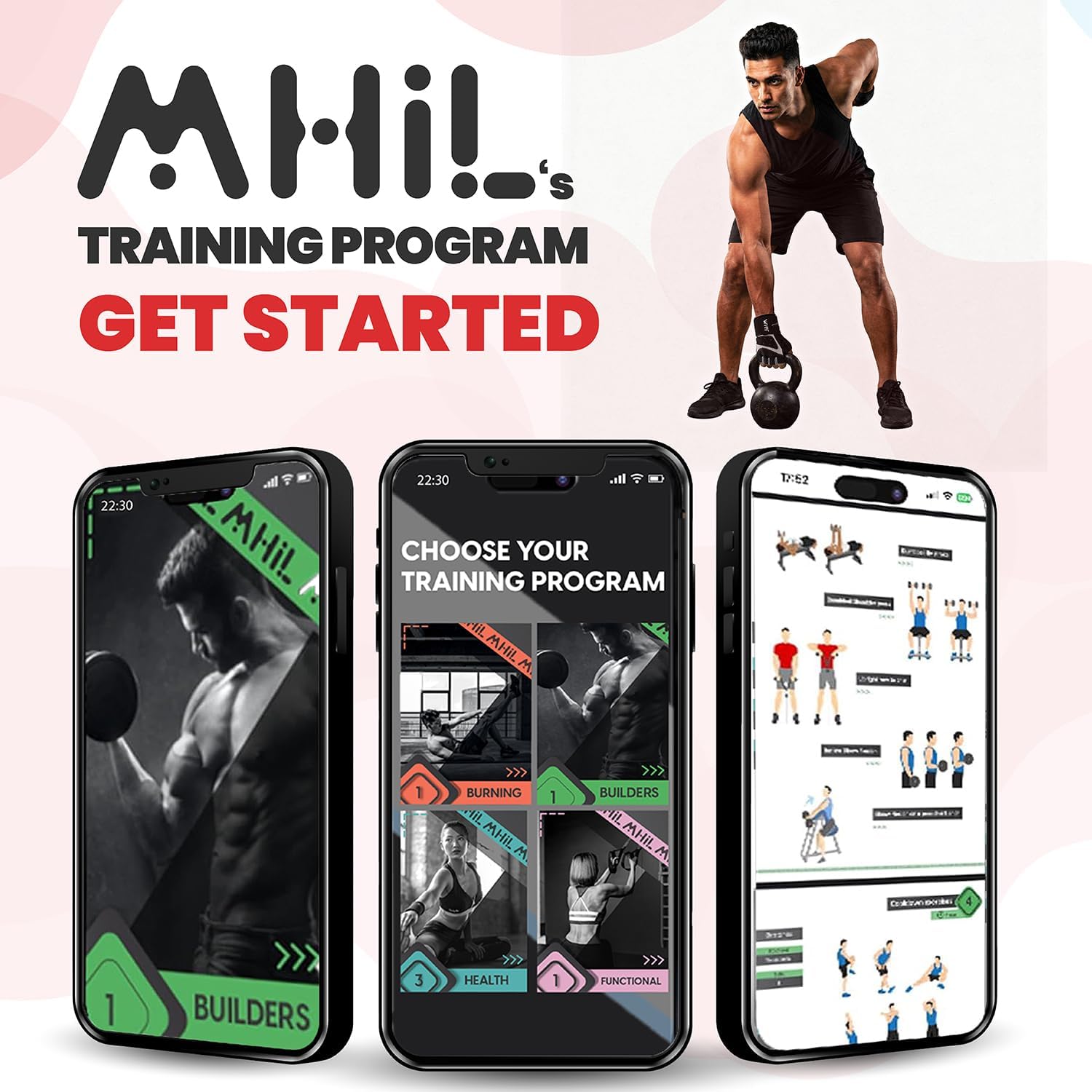 MhIL Workout Gloves for Men โ Comfortable Gym Gloves for Men with Enhanced Grip for Safety and Hand Protection โ Weight Lifting Protection with Wrist Wraps Support for Performance Boost and Style - Image 6