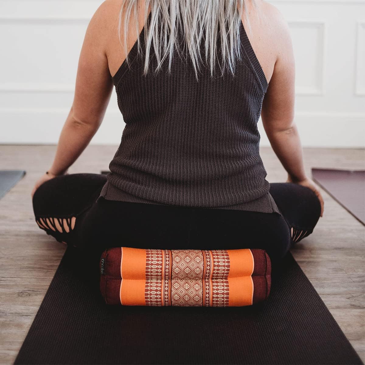 Zafuko Yoga & Meditation Cushion - Organic Water-Resistant Kapok Filling, Meditation Cushion, Soft Yoga Prop - Image 2