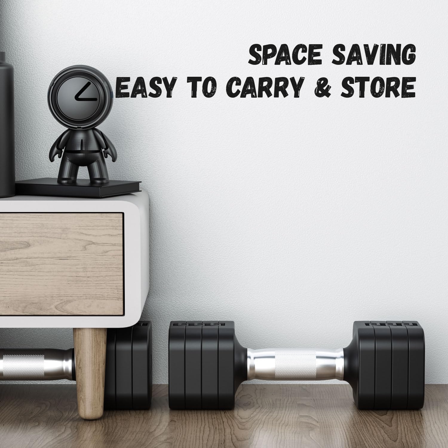 RUNWE 10lb Dumbbell Set of 2-4 in 1 Fast Adjustable Free Weight Set, Each 4lb 6lb 8lb 10lb for Women & Men Exercise Fitness for Home Gym, Also Can Be Used Push Up Bar - Image 7
