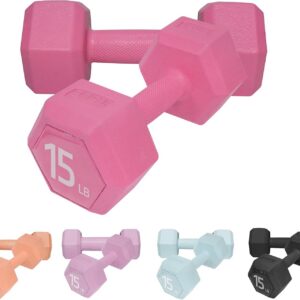 Dumbbell Hand Weight Sets 5/10/15/20/25/36lbs – 5 Colors Options – Exercise & Fitness Free Weights for Women & Men Home Gym Equipment Workouts Strength Training
