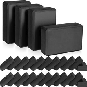 Lenwen 30 Pieces Black Yoga Blocks 9” x 6” x 3” EVA Foam Non Slip High Density Dance for Stretching Pilates Meditation Accessories