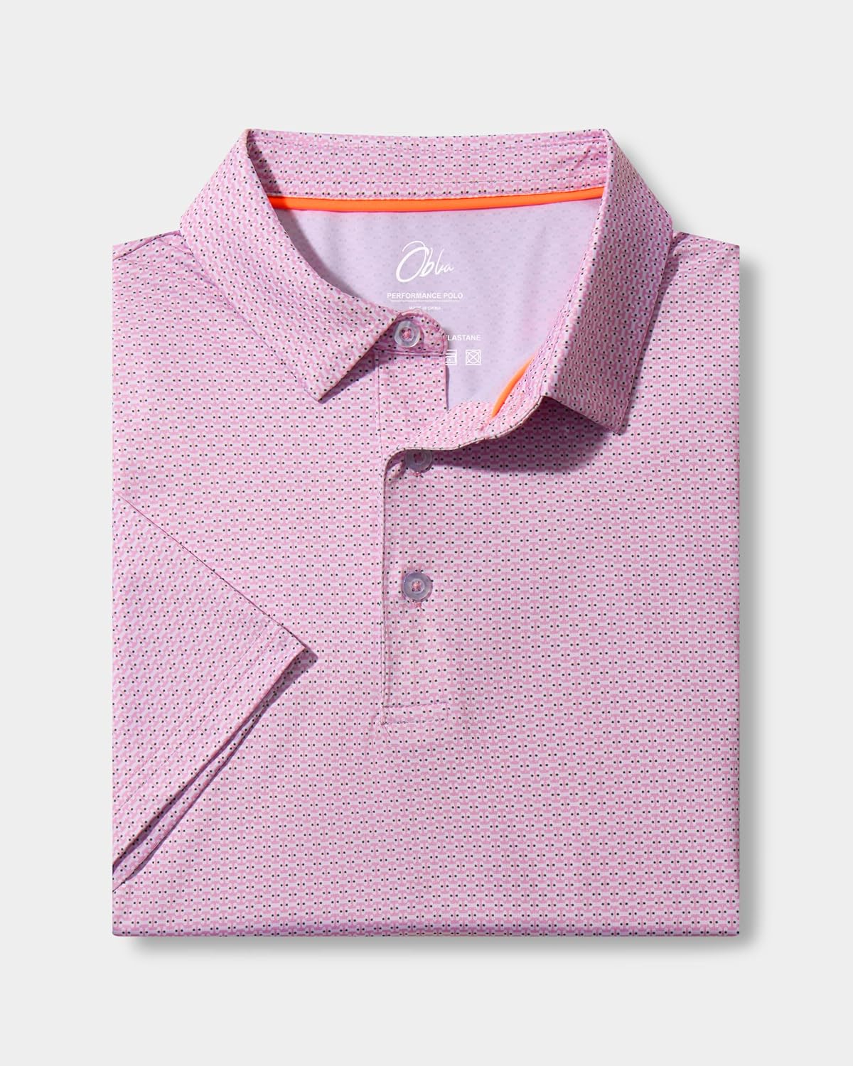 Obla Mens Golf Shirt Short Sleeve Dry Fit Moisture Wicking Performance Athletic Casual Print Collared Polo Shirts for Men - Image 5