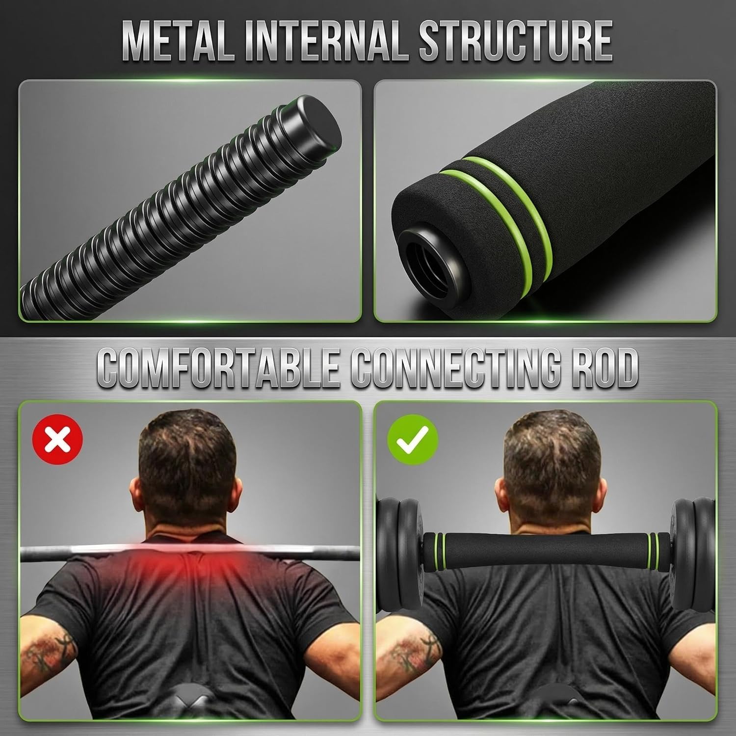44LB Adjustable Dumbbell Set, 4-in-1 Weight Set with Barbell, Kettlebell & Push-Up Stand, Free Weights for Home Gym, Full Body Strength Training for Men & Women - Image 5