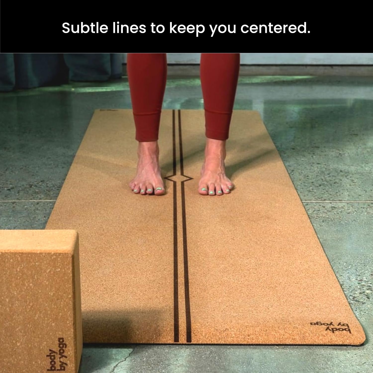 Luxury Cork Yoga Mat - Non Slip, Extra Thick Grip. Thicker, Longer, and Wider for More Comfort and Support. Tough Enough For Hot Yoga. Natural, Non Toxic, and Eco Friendly. Optional Alignment Lines. - Image 8