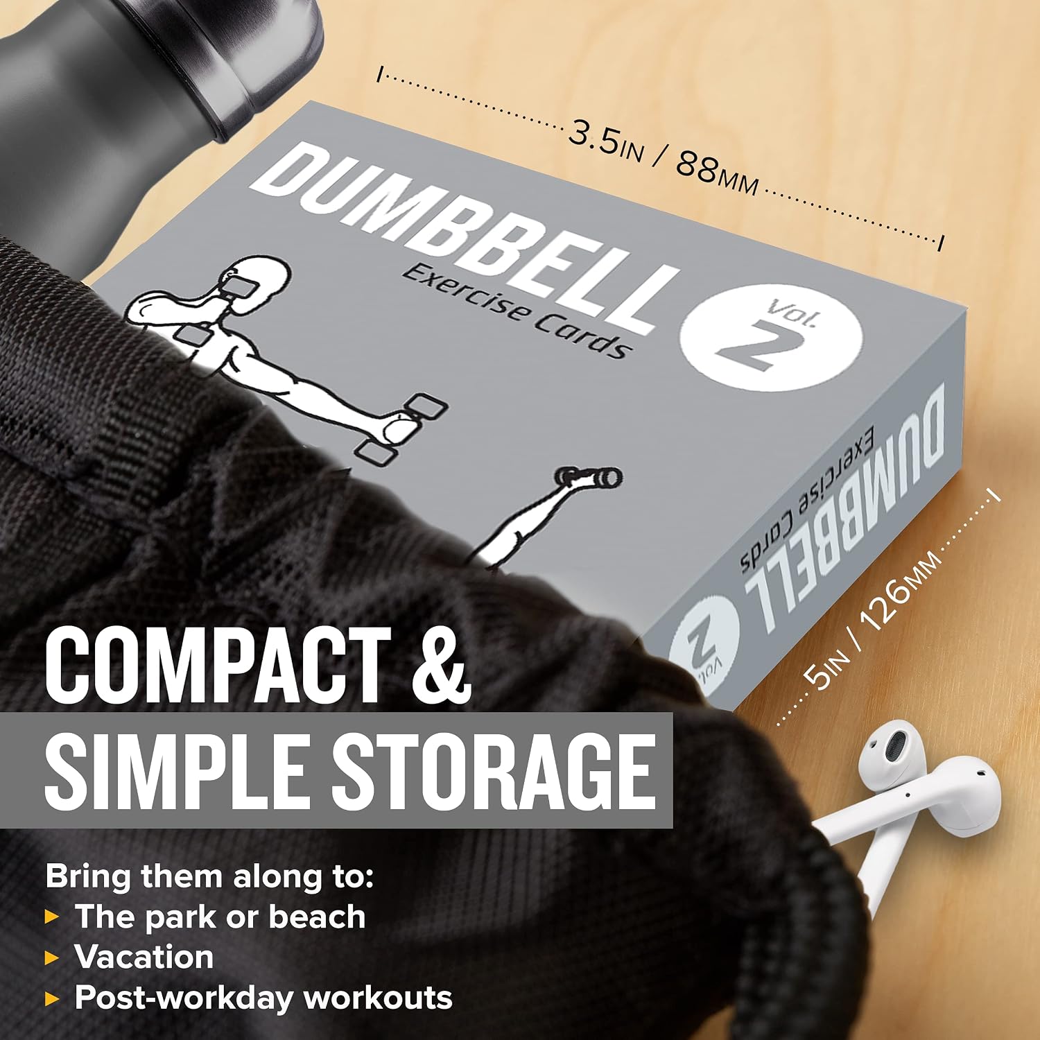 NewMe Fitness Dumbbell Workout Cards, Instructional Fitness Deck for Women & Men, Beginner Fitness Guide to Training Exercises at Home or Gym (Dumbbell, Vol 2) - Image 5