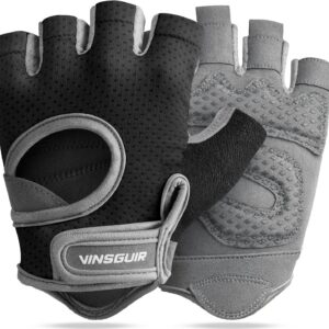 VINSGUIR Workout Gloves for Women and Men, Breathable Weight Lifting Gloves for Gym Exercise, Fitness, Training, and Cycling, with Excellent Grip and Cushion Pads