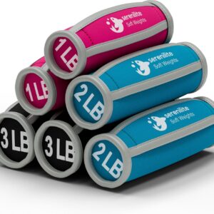 Serenilite Hand Weights for Women & Men Soft Dumbbell Walking Hand Weight Sets – Comfortable Secure Neoprene Dumbbells with Straps for Walking Running Cardio Workout Physical Therapy