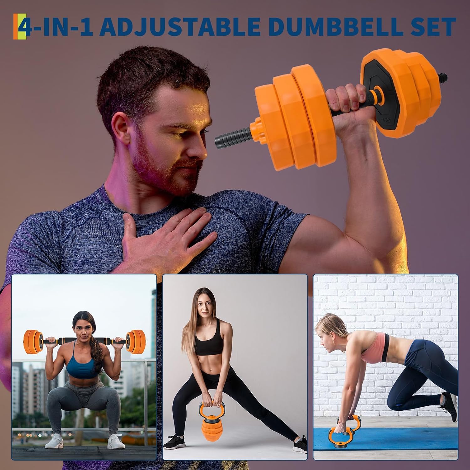 Adjustable Dumbbell Set,Weight Set As Dumbbell,Barbell,Kettlebell, Pull Up - Image 6