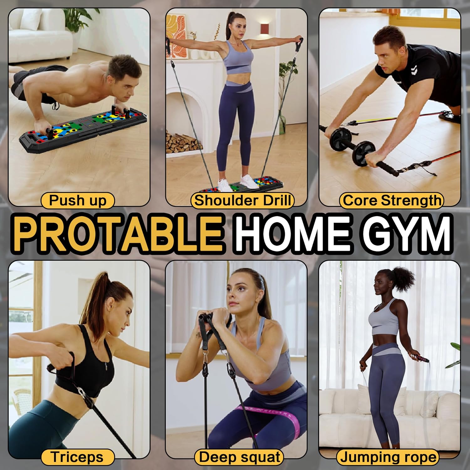 IUT Solid Push Up Board 15 in 1 Home Workout Equipment Multi-Functional Pushup Stands System Fitness Floor Chest Muscle Exercise Professional Equipment Burn Fat - Image 5