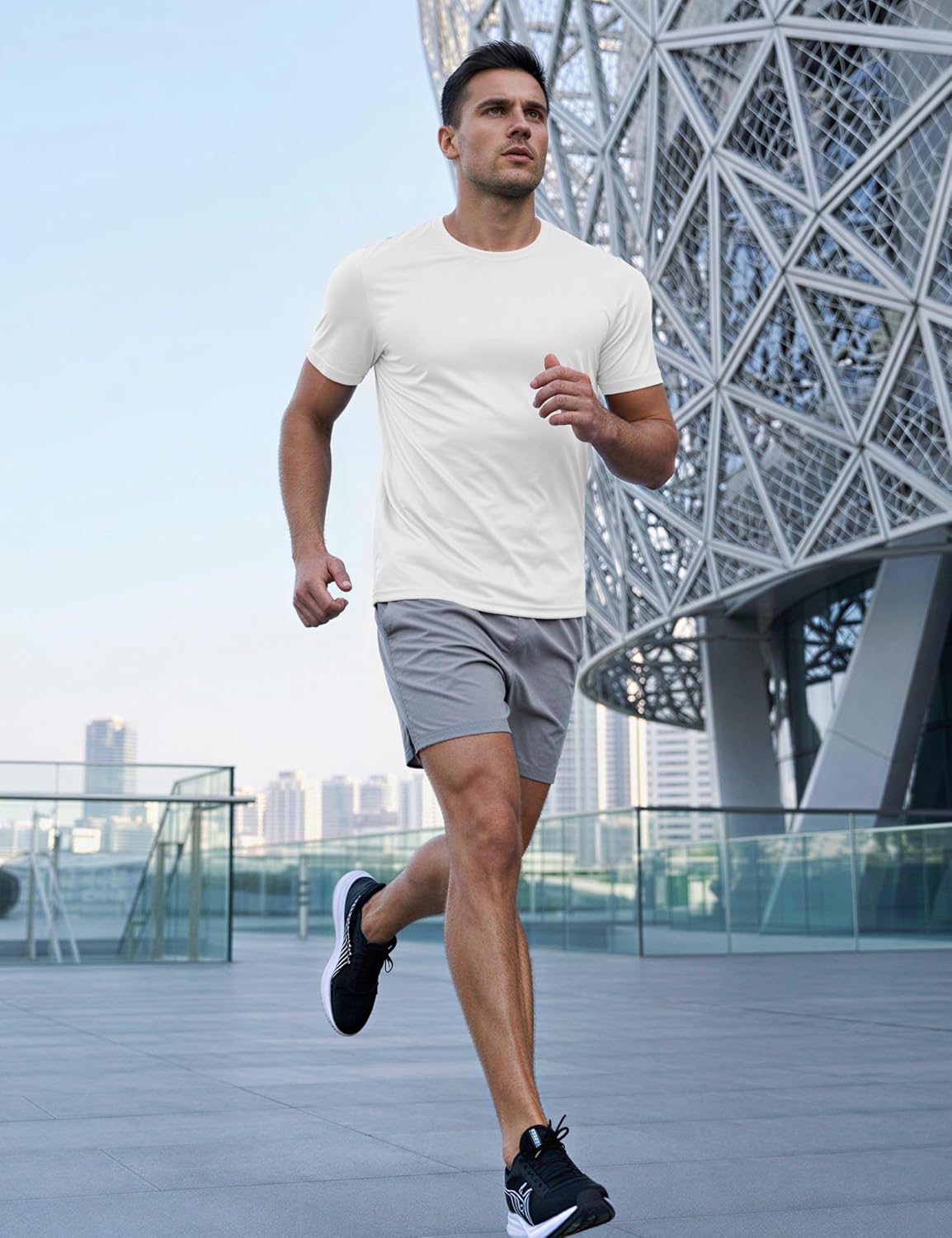 KINSWT Men's Workout Shirts Dry Fit UPF 50+ Athletic T-Shirts Short Sleeve Cooling Quick Dry Running Gym Active Tee Tops - Image 3