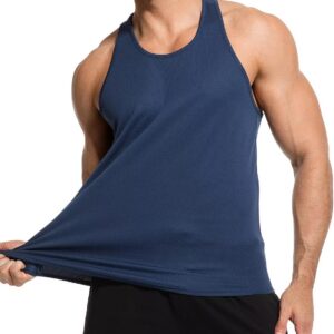 6 Pack Men’s Tank Tops Quick Dry Sleeveless Gym Shirts Mesh Y-Back Athletic Vest Muscle Shirts for Workout