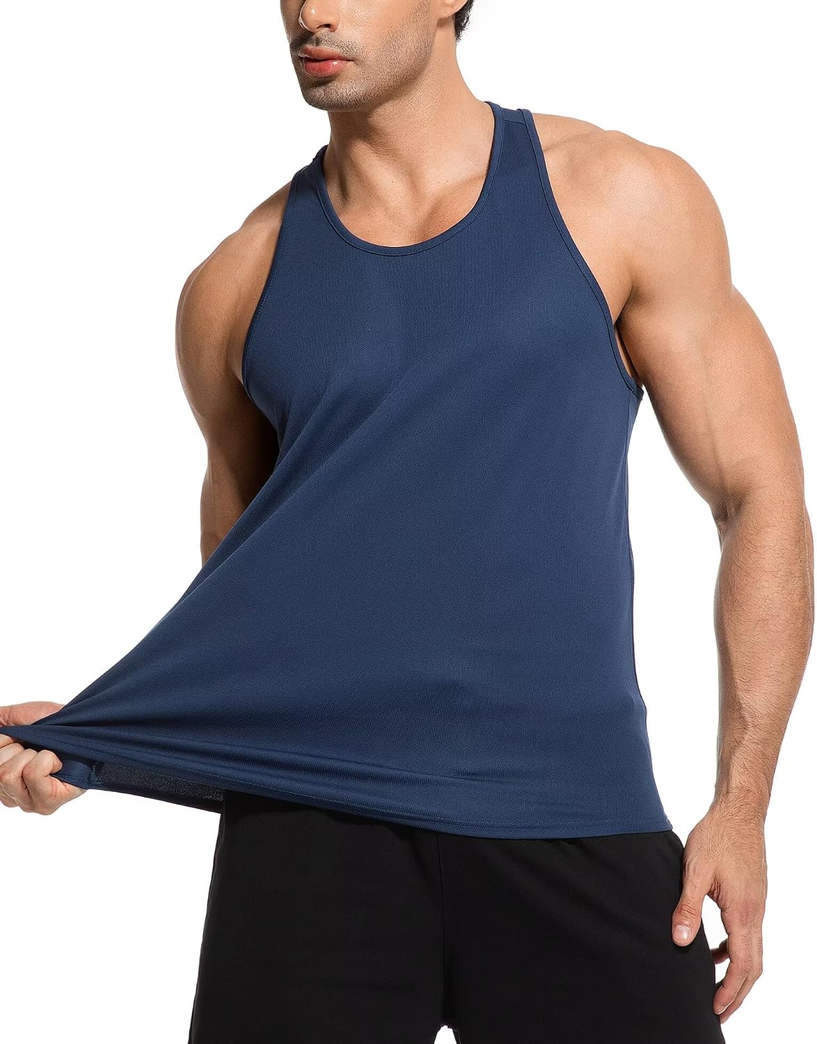 6 Pack Men's Tank Tops Quick Dry Sleeveless Gym Shirts Mesh Y-Back Athletic Vest Muscle Shirts for Workout - Image 2