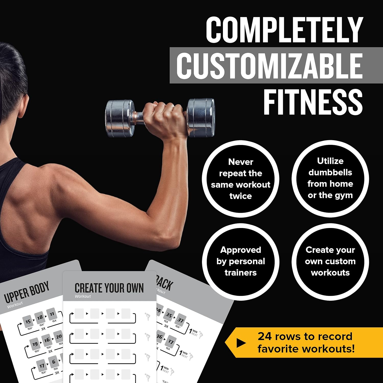 NewMe Fitness Dumbbell Workout Cards, Instructional Fitness Deck for Women & Men, Beginner Fitness Guide to Training Exercises at Home or Gym (Dumbbell, Vol 2) - Image 3