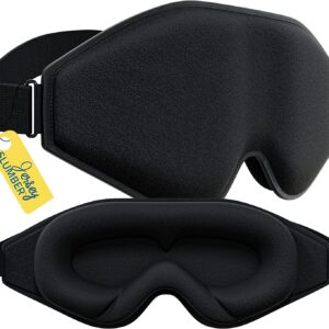 Silk Sleep Eye Mask for Men Women, Comfortable Super Soft Eye Mask with Adjustable Strap, 100% Pure Silk, Works with Every Nap Position, Ultimate Sleeping Aid Blindfold, Blocks Light, Jersey Slumber