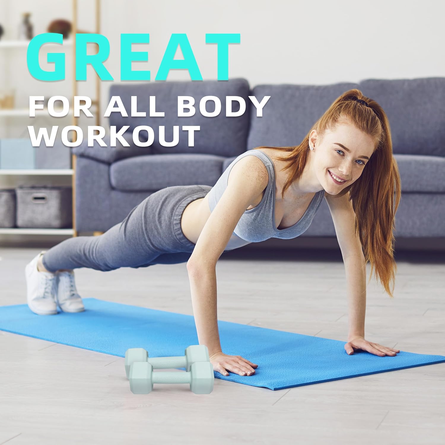 Dumbbell Hand Weight Sets 5/10/15/20/25/36lbs - 5 Colors Options - Exercise & Fitness Free Weights for Women & Men Home Gym Equipment Workouts Strength Training - Image 5