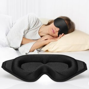 Silk Sleep Eye Mask for Men Women, Comfortable Super Soft Eye Mask with Adjustable Strap, 100% Pure Silk, Works with Every Nap Position, Ultimate Sleeping Aid Blindfold, Blocks Light, Jersey Slumber