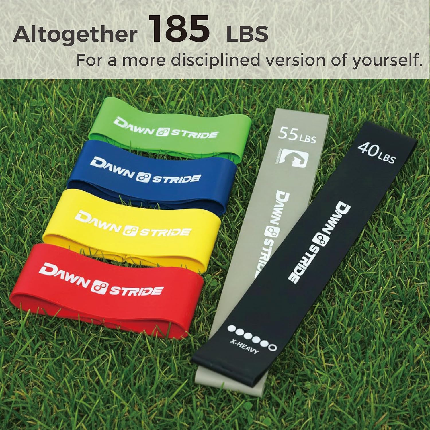 6-Levels Resistance Exercise Loop Bands Set – Elastic Workout Bands for Yoga, Strength Training, Physical Therapy – Guide, Fitness Card & Carry Bag - Image 4