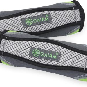 Gaiam Hand Weights for Women & Men Soft Dumbbell Walking Hand Weight Sets with Hand Strap