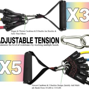 Resistance Bands with Handle Set – for Men and Women, Workout Bands for Strength Exercise, with Handles, Door Anchor & Ankle Straps, for Rehab, Yoga and Fitness