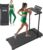 Compact Walking Pad with Handle Bar, Foldable Electric Treadmill with Handles and 3.5HP Powerful Motor, Portable Small Walking Pads Treadmill for Home Small Spaces,400LBS Weight Capacity