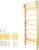 Swedish Ladder Wood Stall Bar, Gymnastics Wood Stall Bar, Multi-use Swedish Ladder, Physical Therapy & Gymnastics Ladder, Wall Mounted Pull Up Bar for Stretching and Various Exercises, Natural