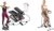Sunny Health and Fitness Total Body Smart 2-in-1 Stepper Machine w/Resistance Bands + Upright Row-N-Ride Rowing Machine, Horse Riding Machine for Home Gym Use