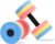 UNAOIWN Water Weights for Pool Exercise 2Pcs Water Dumbbells Aerobics Pool Barbells Lightweight Resistance Aquatic Dumbbell for Swimming