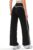 Women’s Wide Leg Yoga Pants with Side Stripe, High Waisted Color Block String Lounge Pants, Workout Flowy Track Pants with Pockets