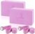 2 Yoga Block and 2 Yoga Strap Set,Non-slip EVA Foam Blocks, High Density Yoga Bricks with 6ft Strap, Supportive Latex-Free Yoga Block Accessories for Pilates