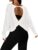 UNIANKIYA Open Back Workout Tops for Women Long Sleeve Cropped Athletic Clothes Gym Running Yoga Low Impact Sports T Shirts