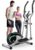 Dripex Elliptical Exercise Machine, Hyper-Quiet Elliptical Machine for Home, Magnetic Elliptical Training Machines with 8-Level Resistance, 6KG Flywheel, LCD Monitor, Pulse Sensor