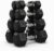 Adjustable Hex Dumbbell Set – Rubber Encased Cast Iron Weights – Non-Slip Textured Grip – Anti-Roll Design – Strength Training Hand Weights for Home Gym, Men & Women – 5-50 LB Range – Black