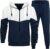 MANTORS Men’s Hooded Athletic Tracksuit Casual 2 Pieces Suits Color Block Hoodies and Sweatpants Set